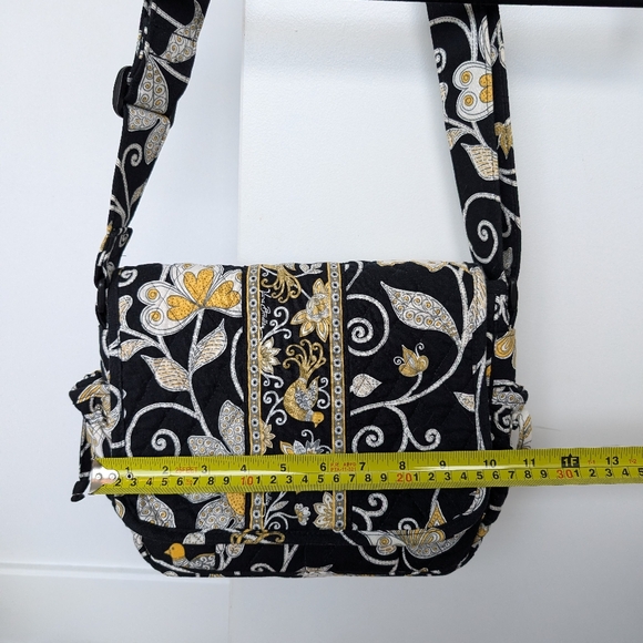 Vera Bradley Lindsey Yellow Bird Pattern Messenger Bag - Picture 12 of 17